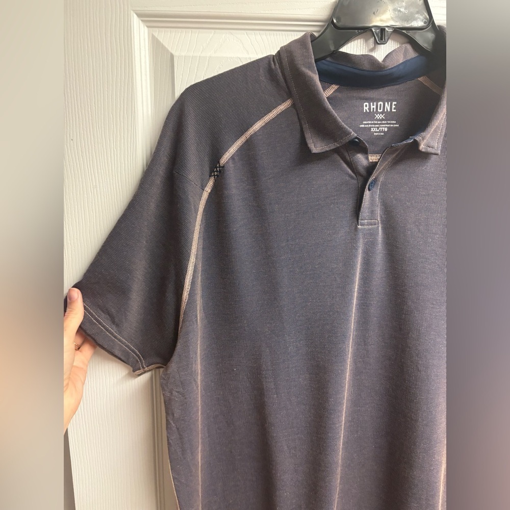 NWT RHONE Delta Pique Navy Polo Size XXL - Picture 3 of 6